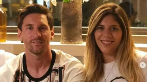 Lionel Messi junto a su hermana, María Sol.