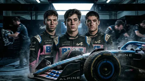 Gasly, Colapinto y Doohan, los tres pilotos de Alpine durante 2025.