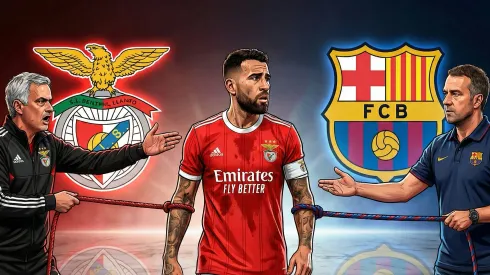 Otamendi, entre el interés de Barcelona y el deseo de Benfica por retenerlo.