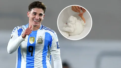 Julián Alvarez recibió el saludo de Giuliano Simeone, Nahuel Molina, Ángel Di María y Cuti Romero, entre otros, por el nacimiento de Amadeo Alvarez.