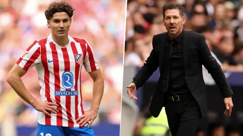 Diego Simeone defendió a Julián Alvarez de las críticas de los hinchas del Atlético de Madrid y de la prensa española.