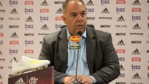 Marcos Braz e Bruno Spindel falam durante bastidores agitados na Gávea