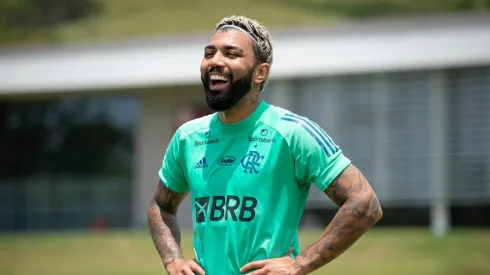 Gabigol no treino de hoje — Foto: Alexandre Vidal / Flamengo