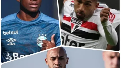 Montagem: fotos de Rubens Chiri/São Paulo/Heber Gomes/ACG/Lucas Uebel/Grêmio