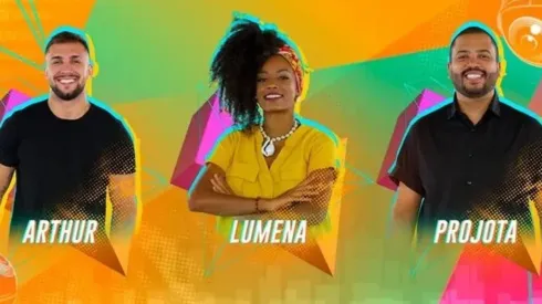 Arthur, Lumena e Projota estão no paredão do BBB 21; Enquete aponta disputa acirrada entre a baiana e o paulistano