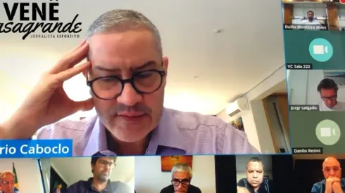 Rogério Caboclo, presidente da CBF, conversa com presidente de times