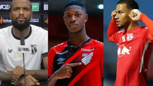 Montagem: Fotos de divulgação Ceará SC/Athletico/Red Bull Bragantino