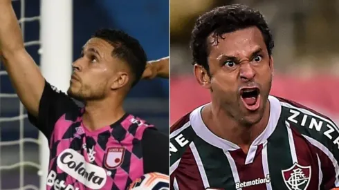 Independiente Santa Fe e Fluminense se enfrentam nesta quarta-feira (Foto: Reprodução/Twitter e Agif)