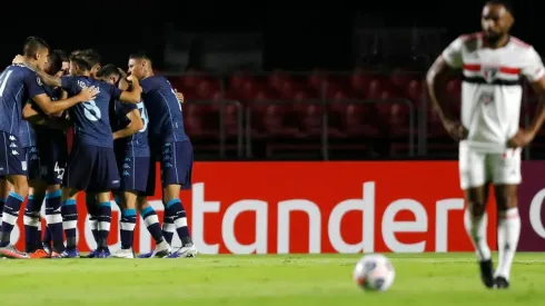 Novillo marcou o gol da vitória do Racing sobre o São Paulo (Foto: Getty Images)
