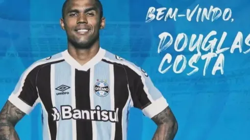 Douglas Costa foi oficialmente anunciado - Foto: Reprodução/Grêmio TV.