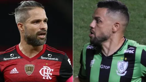 Flamengo e América-MG se enfrentam neste domingo (Foto: Getty Images e Fernando Moreno/AGIF)