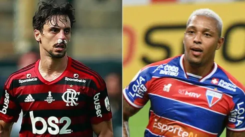 Flamengo e Fortaleza se enfrentam nesta quarta-feira (Foto: Getty Images e Kely Pereira/AGIF)