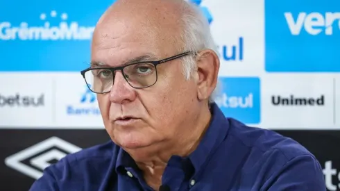 Presidente tomou uma decisão em conjunto sobre o jogador – Foto: Lucas Uebel/Grêmio.
