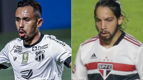 Ceará e São Paulo se enfrentam neste domingo (Foto: Heber Gomes e Marcello Zambrana/AGIF)