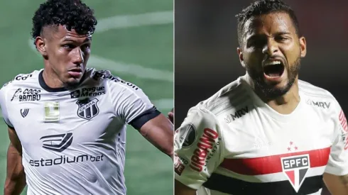 Ceará e São Paulo se enfrentam neste domingo (Foto: Heber Gomes/AGIF e Getty Images)