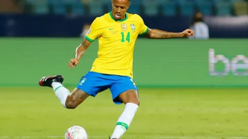 Éder Militão abre o placar para o Brasil contra o Equador, pela Copa América. (Foto: Getty Images)