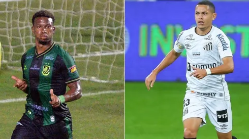 América-MG x Santos entram em campo neste sábado, pelo Brasileirão. Foto 1: Walmir Cirne/AGIF - Foto 2: Pedro H. Tesch/AGIF