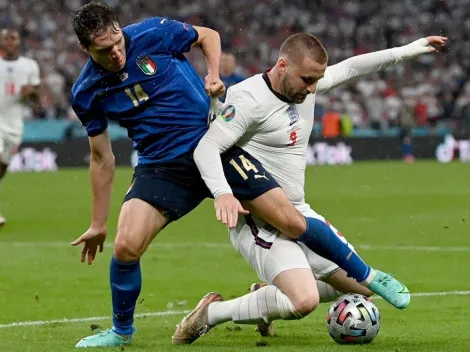 Itália x Inglaterra: assista ao gol de Luke Shaw no primeiro tempo da final da Eurocopa