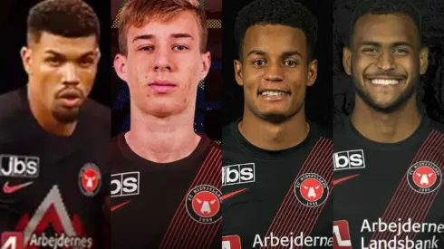 Montagem: fotos do Site Oficial Midtjylland