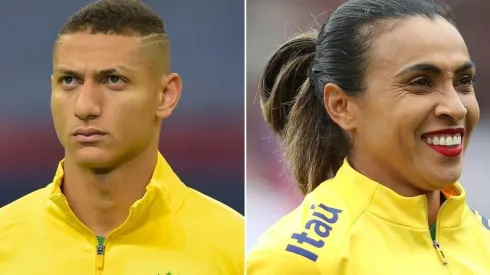 Richarlison e Marta: os camisas 10 da Seleção Brasileira nas Olimpíadas (Foto: Getty Images)