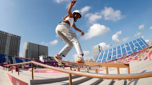 Rayssa Leal no Centro de Esportes Urbanos Ariake. (Foto: Getty Images)