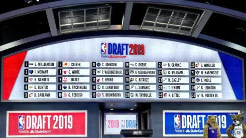 Painel com as escolha do Draft de 2019 da NBA. Edição de 2021 vai ao ar nesta quinta-feira, 29 (Getty Images)