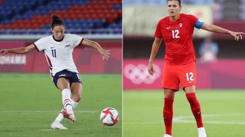 Estados Unidos X Canadá entraram em campo às 5h00. (Fotos: Getty Images)