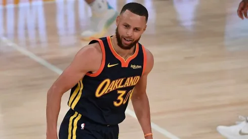 Stephen Curry durante partida dos Warriors na NBA (Getty Images)