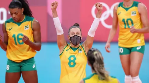 Macris comemora ida às semis em Tóquio (Foto: Getty Images)