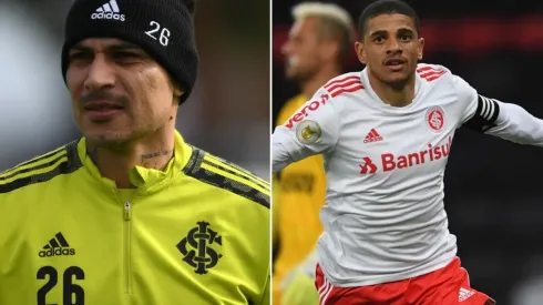 Guerrero e Taison: falaram no vestiário colorado no Maracanã (Fotos: Ricardo Duarte/Inter/Divulgação)