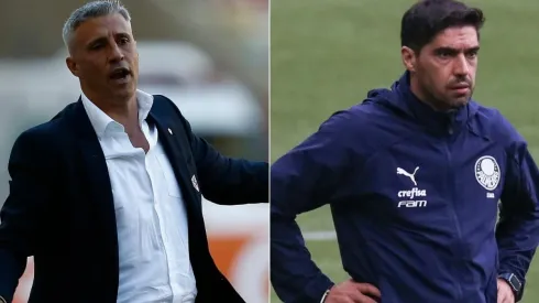 Hernán Crespo e Abel Ferreira, treinadores de São Paulo e Palmeiras (Foto: Getty Images)