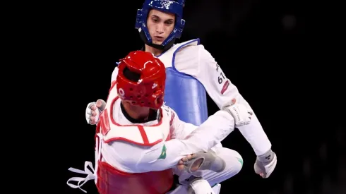 Na foto, os taekwondistas Simone Alessio e Icaro Miguel, nos Jogos de Tóquio. (Foto: Getty Images)