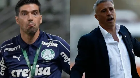 Abel Ferreira e Hernán Crespo, treinadores de Palmeiras e São Paulo (Foto: Getty Images)