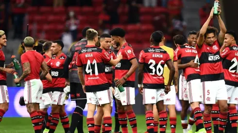 Comemoração de jogadores do Flamengo