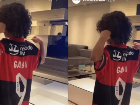 Vina agradece presente de Gabigol e ganha elogio do atacante do Flamengo