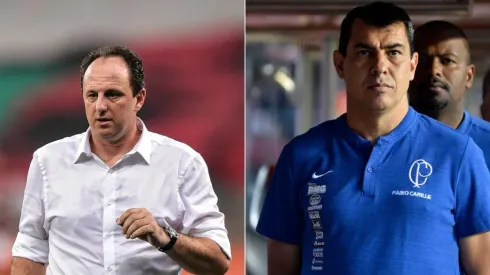 Rogerio Ceni e Fabio Carille são os cotados para assumir o comando da equipe | Crédito: Thiago Ribeiro/AGIF e Bruno Ulivieri/AGIF