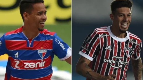 Fortaleza e São Paulo se enfrentam nesta quarta-feira (Foto: Fernando Moreno/AGIF e Getty Images)