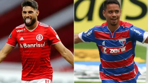 Internacional e Fortaleza se enfrentam neste domingo (Foto: Getty Images e Fernando Moreno/AGIF)