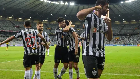 Jogadores do Atlético-MG comemoram gol (Foto: Getty Images)