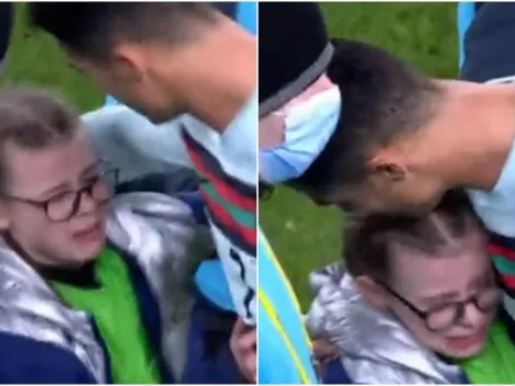 Torcedora mirim que ganhou camisa de Cristiano Ronaldo se emociona ao falar de encontro com o craque