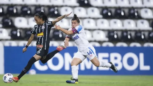 Adriana em jogo do Corinthians contra o Nacional, pela Libertadores Feminina – Foto: Conmebol/Divulgação
