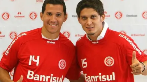 Fabiano Eller (dir) venceu duas Libertadores com a camisa do Internacional