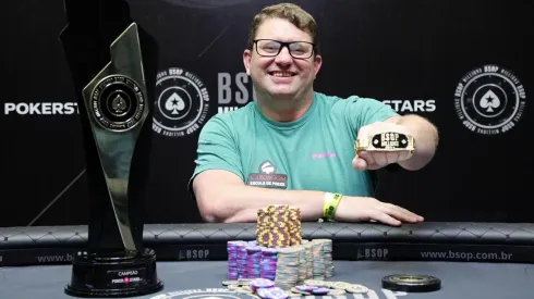 André Berlando é o mais novo campeão brasileiro de poker (Foto: BSOP)