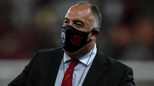 Marcos Braz dirigente do Flamengo durante partida contra o Corinthians no estadio Maracana pelo campeonato Brasileiro A 2021. Foto: Thiago Ribeiro/AGIF