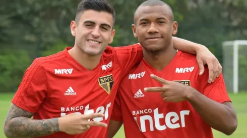 Foto: RUBENS CHIRI/SAOPAULOFC.NET - Liziero (à esq.) interessa a Medina para reforçar elenco do Inter para 2022