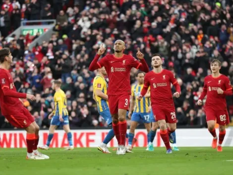 Inspirado! Fabinho vibra com tarde artilheira em goleada do Liverpool e faz revelação
