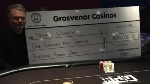 Bad beat jackpot ativado no Grosvenor Cassino (Foto: Grosvenor Cassino)