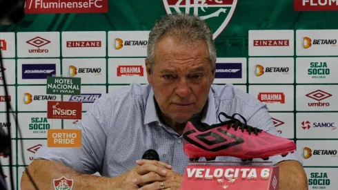 Foto: (Flickr Oficial Fluminense/Lucas Merçon/Fluminense F.C.) - Abel Braga durante entrevista coletiva no Fluminense neste domingo (6)