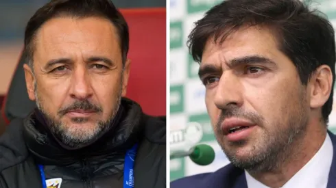 Foto: Montagem de Yifan Ding/Getty Images e Cesar Greco/Ag. Palmeiras – Vitor Pereira receberá R$ 1,8 milhão, R$ 800 mil a mais que Abel Ferreira