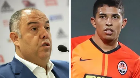 Montagem: fotos de Alexandre Vidal-CRF e Ahmad Mora/Getty Images - Nação marcou Braz nas redes sociais para ir atrás de Dodô, do Shakhtar, para a LD